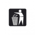 Логотип Отходы в мусор в кривых, в векторе